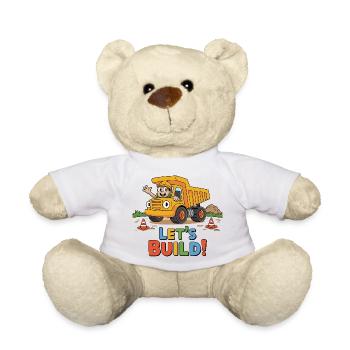 Let's Build! Construction Truck - Teddy Bear - white - Front