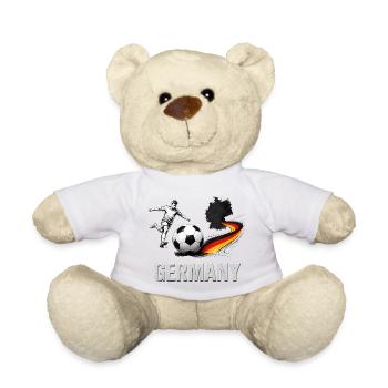 Germany Kick Fußballflagge Kunst - Teddy - Weiß - Vorne