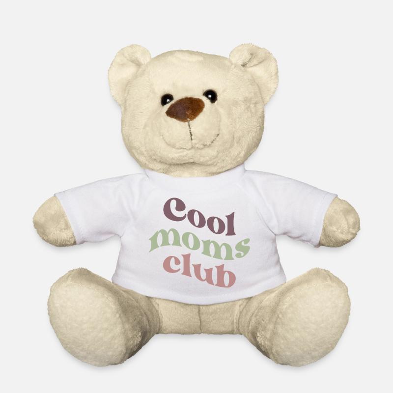 Typographie rétro du Cool Moms Club - Nounours - blanc