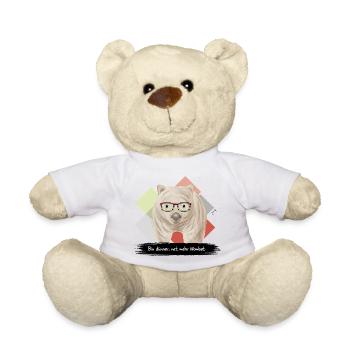 JvG Wombat "Bin dünner, net mehr Wombat." - Teddy - Weiß - Vorne