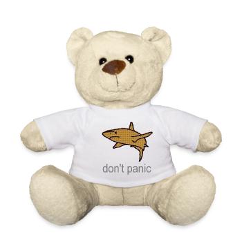 Motif de courage de requin rempli de cœur - Nounours - blanc - Devant
