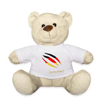 Kratzerflagge Deutschland Deutschland_Risse_Flagge - Teddy - Weiß - Vorne