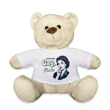 Mois de la fierté LGBTQ - Ça sonne gay que je participe - Nounours - blanc - Devant