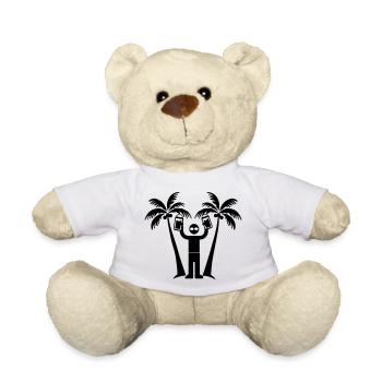 Urlaub Insel Bier Palmen - Teddy - Weiß - Vorne