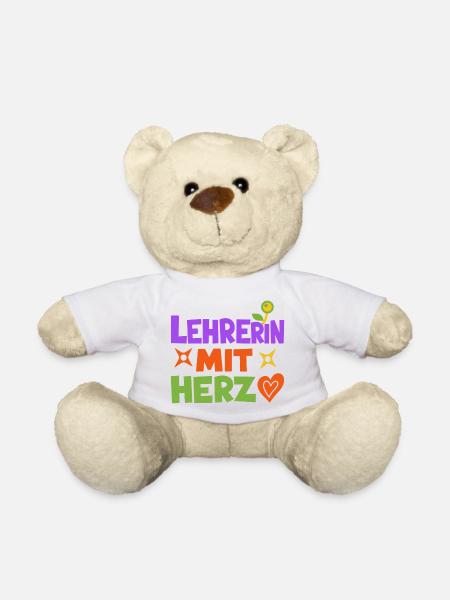 Lehrerin mit Herz! - Teddy - Weiß