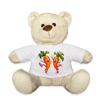 Dancing carrots - Teddy Bear - white - Front