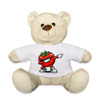 Dabbing Tomato - Teddy Bear - white - Front