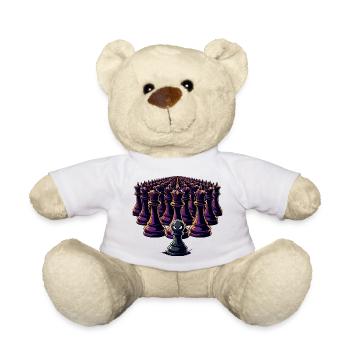 Einsamer Bauer gegen Königsheer - Teddy - Weiß - Vorne