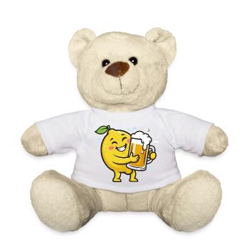Radler Beer Lemon Funny Lemon Character - Teddy Bear - white - Front