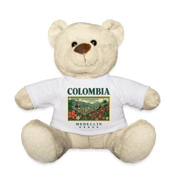 Kolumbien Medellín Vintage Reise - Teddy - Weiß - Vorne