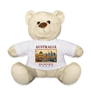 Tournée vintage Australie-Melbourne - Nounours - blanc - Devant