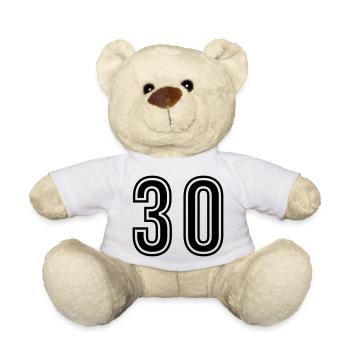 Symbole de 30 chiffres - Nounours - blanc - Devant