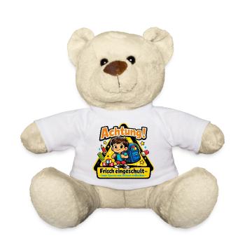 Achtung frisch eingeschult - Teddy - Weiß - Vorne
