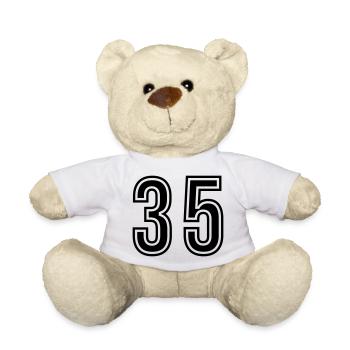 35 Number symbol - Teddy Bear - white - Front