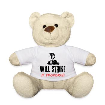 Si provoqué : Écriture rouge grasse sur fond noir - Nounours - blanc - Devant