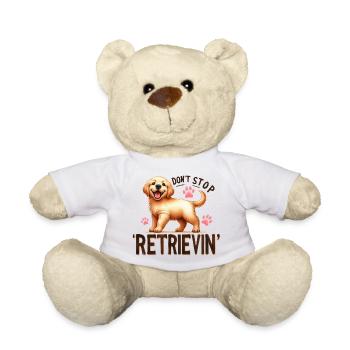 Golden Retriever ne s’arrête pas de récupérer des produits dérivés de design - Nounours - blanc - Devant