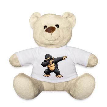 Dabbing Gorilla - Teddy Bear - white - Front