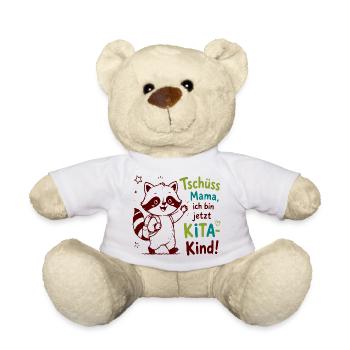 Kita Abschied Raccoon Illustration - Teddy - Weiß - Vorne