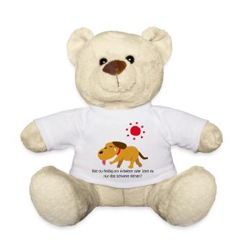 Arbeitest du noch T-Shirt - Teddy - Weiß - Vorne