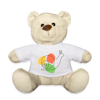 Abstract interpretation of the garden snail - Teddy Bear - white - Front