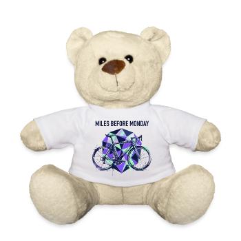 Wheels Before Monday Geometry - Teddy Bear - white - Front