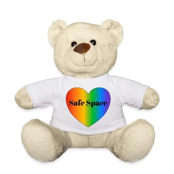 LGBT-Pride-Flagge im sicheren Raum - Teddy - Weiß - Vorne