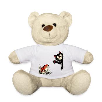 Poisson koi carpe carpe koi chat koi - Nounours - blanc - Devant