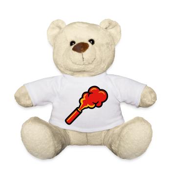 Bengal Fire Pyro Smoke Icon - Teddy Bear - white - Front
