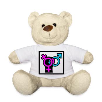 Gender Symbols Pride Icon - Teddy Bear - white - Front