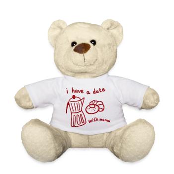 Ich habe ein Date mit meiner Mutter. - Teddy - Weiß - Vorne