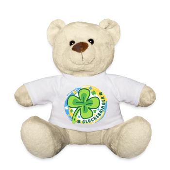 Glücksbringer Glück Mutmacher - Teddy - Weiß - Vorne
