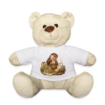 Otter mischt Kräutertee - Teddy - Weiß - Vorne