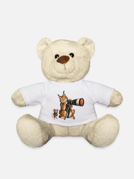 Luchs & Maus beim Fotografieren – Wald & Outdoor - Teddy - Weiß
