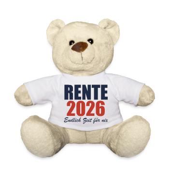 Rente 2026 – Endlich Zeit für nix - Teddy - Weiß - Vorne
