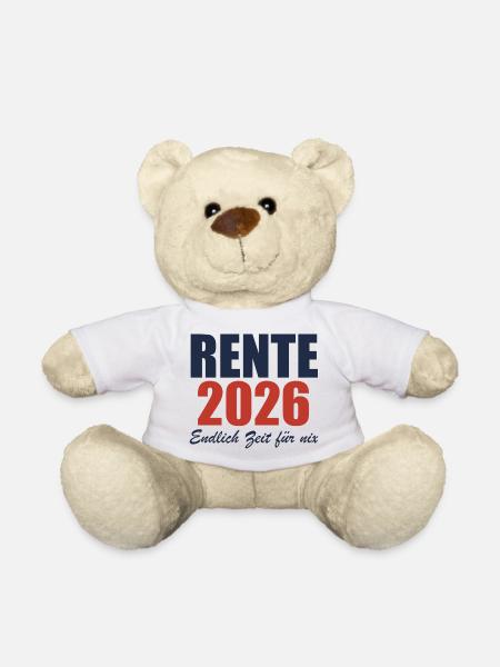 Rente 2026 – Endlich Zeit für nix - Teddy - Weiß