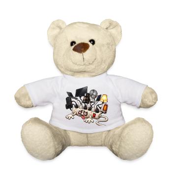 Cartoon überlastetes Verlängerungskabel - Teddy - Weiß - Vorne