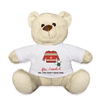 Ja, ich habe ihn zum nordischen Pullover gemacht - Teddy - Weiß - Vorne