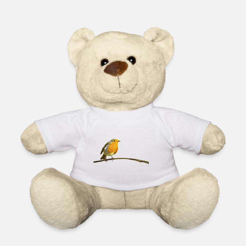 rouge-gorge - Nounours - blanc