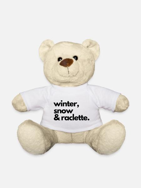 Winter, Schnee & Raclette - Teddy - Weiß