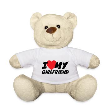 J’aime ma copine - Nounours - blanc - Devant