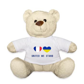 United we stand Frankreich und Ukraine - Teddy - Weiß - Vorne