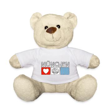 München mit Herz - Teddy - Weiß - Vorne