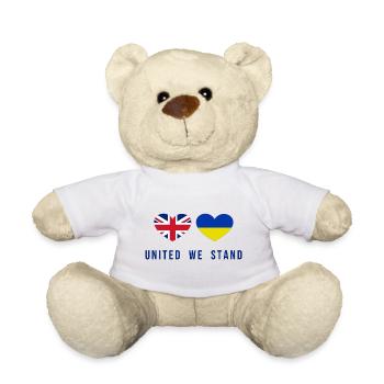 United we stand Großbritannien und Ukraine - Teddy - Weiß - Vorne