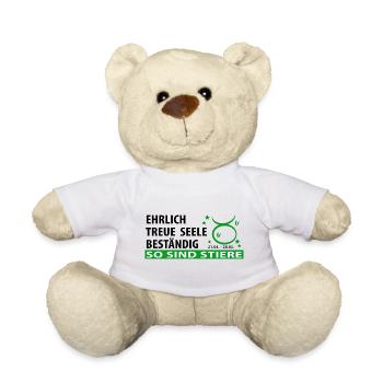 Sternzeichen Stier - Eigenschaften - Teddy - Weiß - Vorne