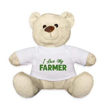 J’aime mon agriculteur Drôle d’agriculture - Nounours - blanc - Devant