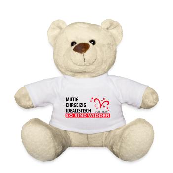 Sternzeichen Widder - Eigenschaften - Teddy - Weiß - Vorne