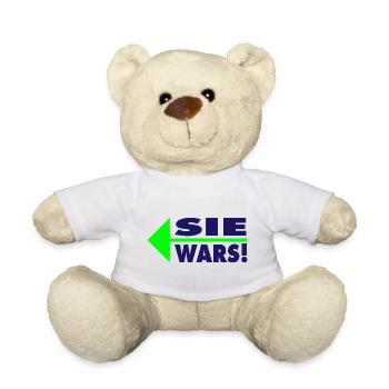 Sie wars! Partner- oder Partyshirt - Teddy - Weiß - Vorne