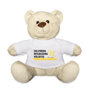 Sternzeichen Zwilling - Eigenschaften - Teddy - Weiß - Vorne