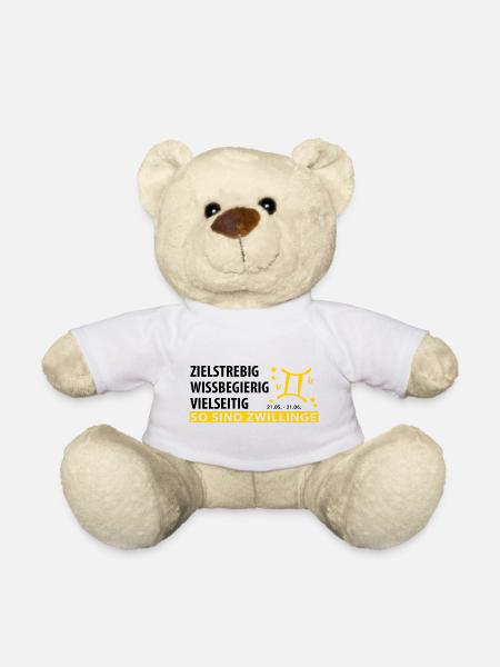 Sternzeichen Zwilling - Eigenschaften - Teddy - Weiß