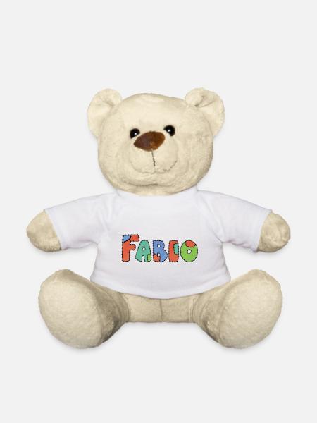 Fabio Name Geschenkidee - Teddy - Weiß